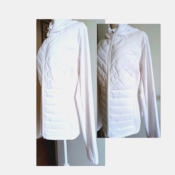 NWT* WHITE MIXED-MEDIA JACKET FROM TEK GEAR 2X - Picture 2 of 6